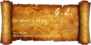 Grafel Lilla névjegykártya